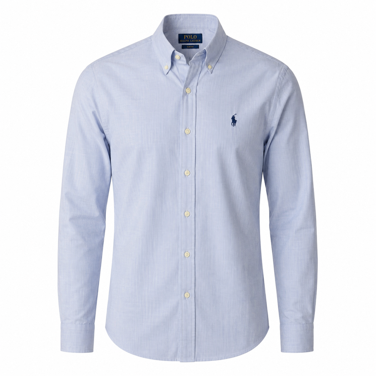 Cămașă Polo Ralph Lauren slim fit / logo albastru / bumbac ușor / albastru deschis