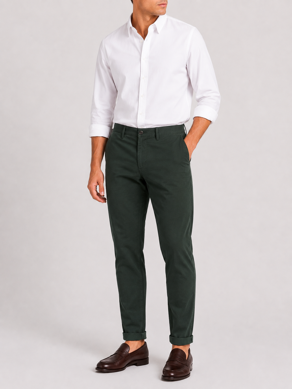 Pantaloni Tommy Hilfiger slim fit bleecker / riverbed green