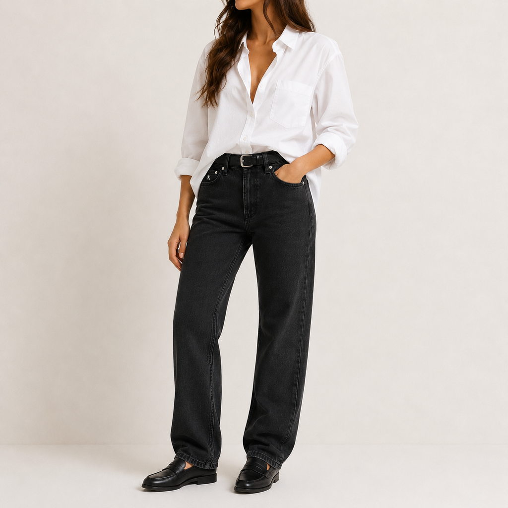 Blugi Calvin Klein Jeans / negru wash