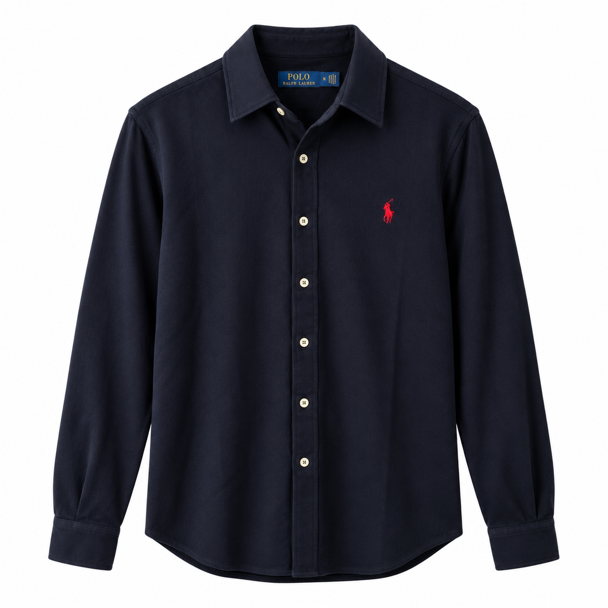 Cămașă Polo Ralph Lauren regular fit / bumbac plin / logo roșu / dark navy