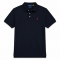 Tricou Polo Ralph Lauren clasic 3 button / custom slim fit / dark navy / logo roșu