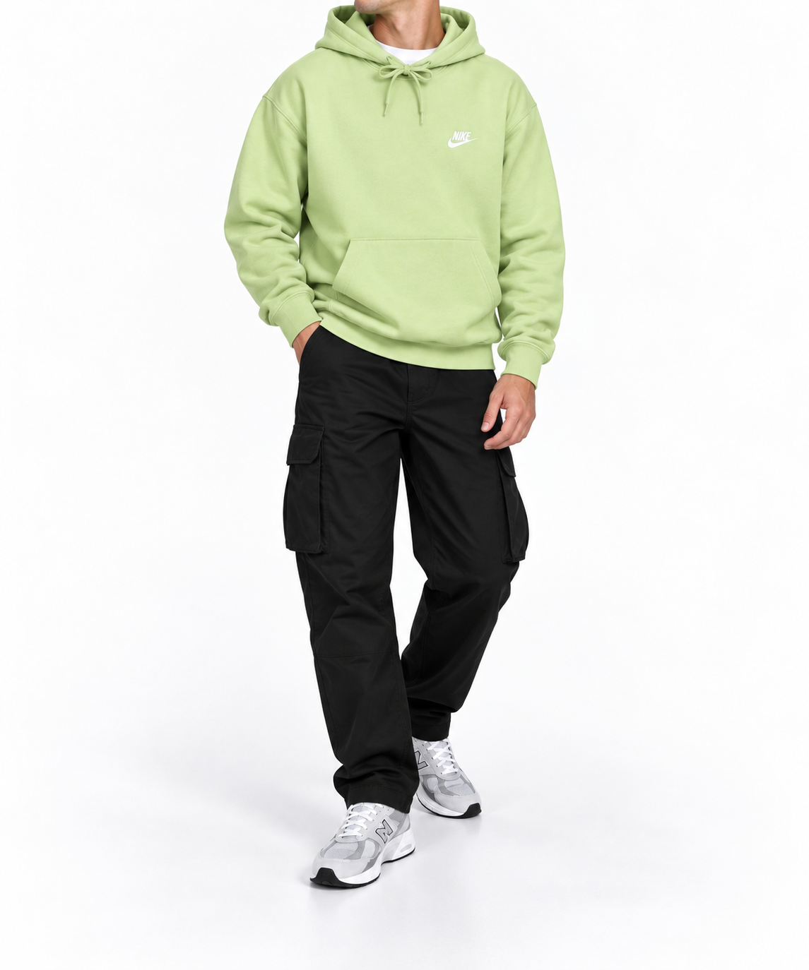 Hanorac Nike / broderie logo / relaxed fit / verde-lime