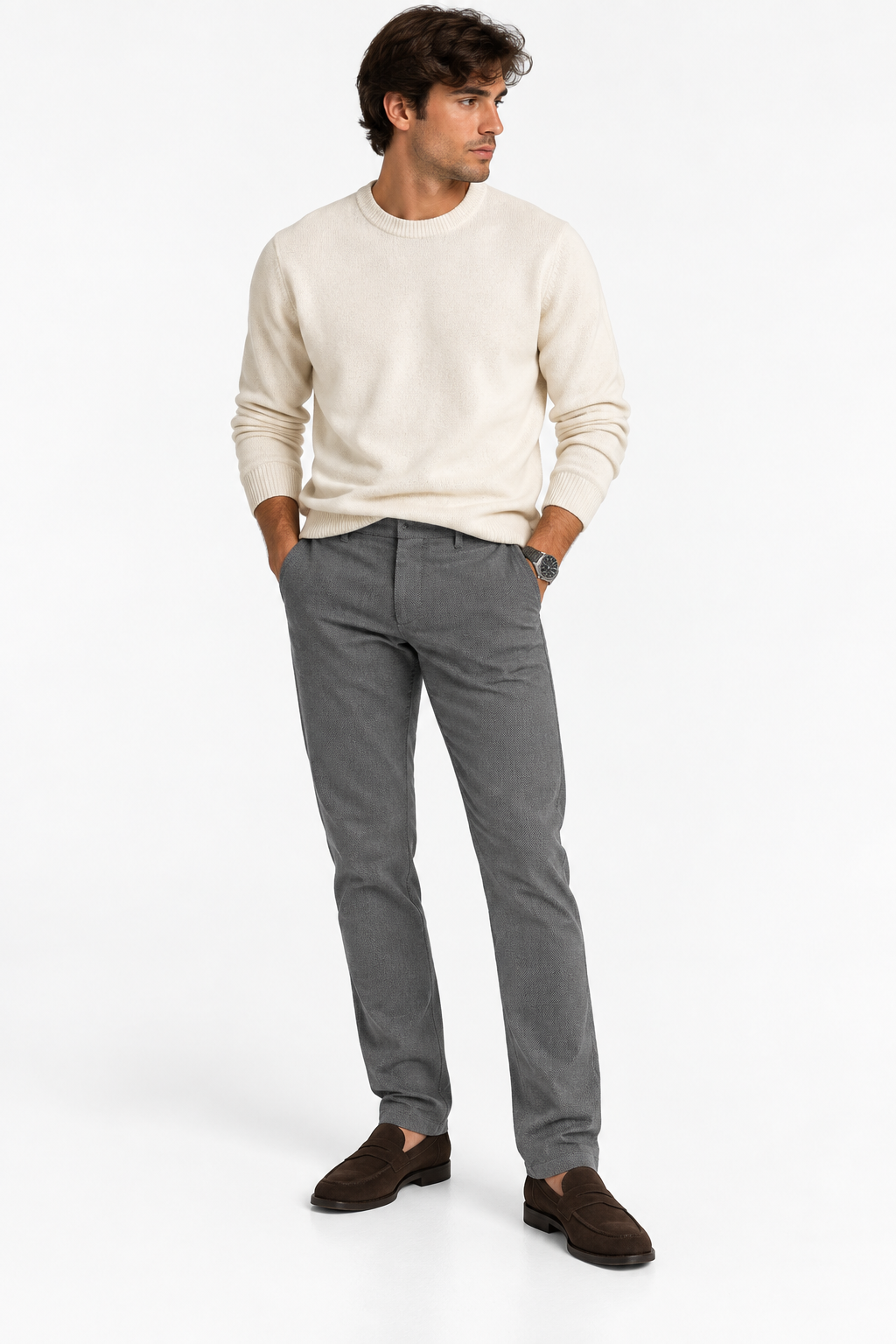 Massimo Dutti casual fit trousers / bumbac țesut / 31