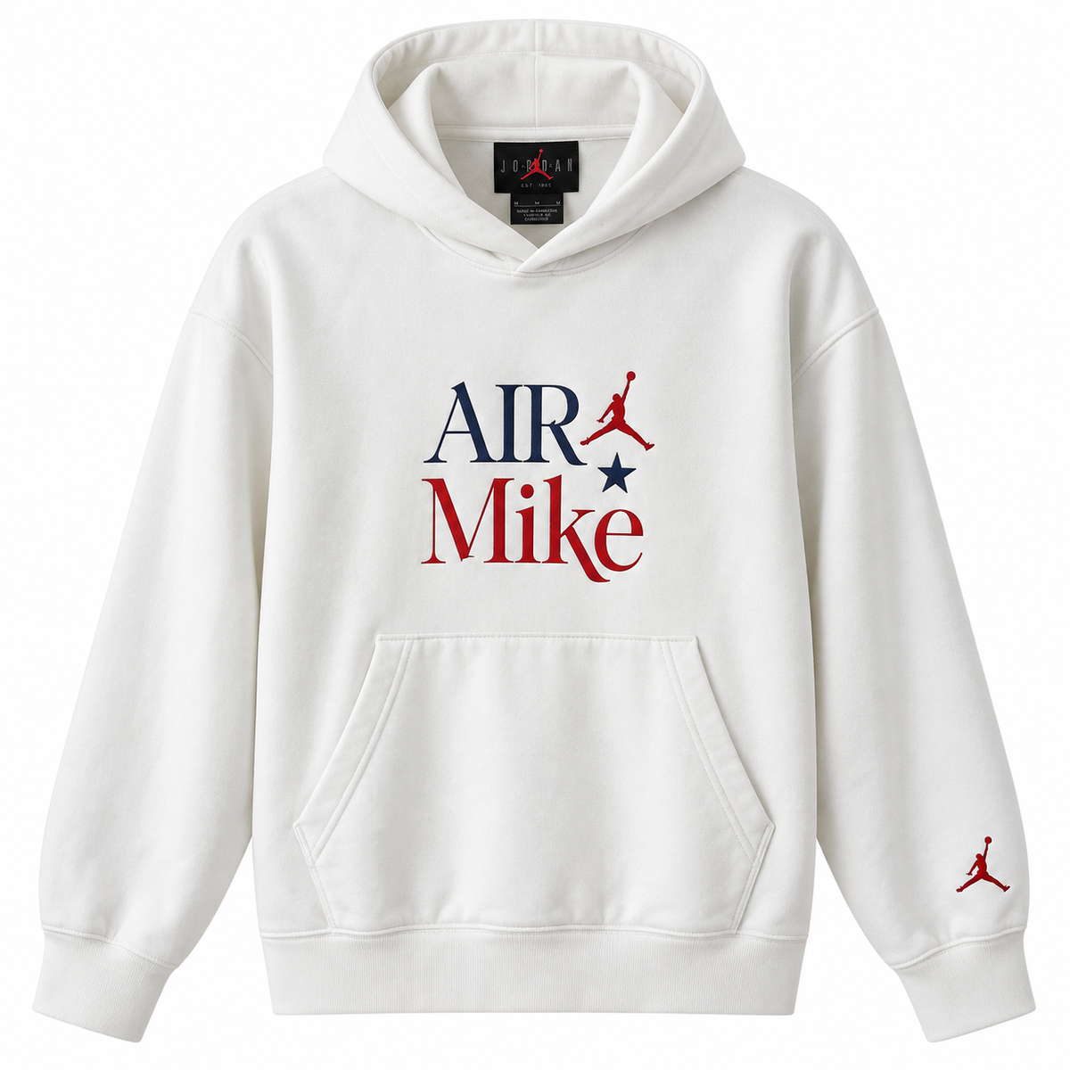Hanorac Nike Jordan / logo print față-spate / alb