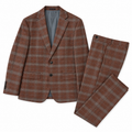 Costum premium WE 100% lână virgină / tartan print / slim fit
