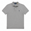 Tricou polo Polo Ralph Lauren clasic / custom slim-fit / gri