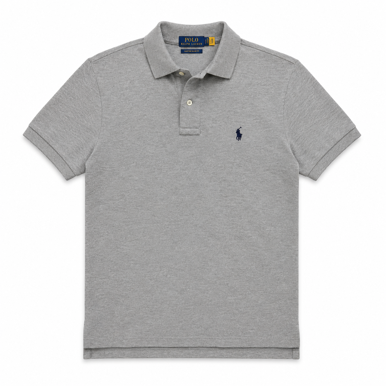 Tricou polo Polo Ralph Lauren clasic / custom slim-fit / gri
