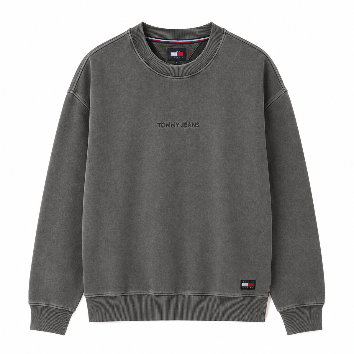 Hanorac premium Tommy Jeans / gri antracit / croi ușor relaxat