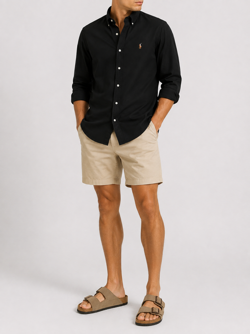 Cămașă de in Polo Ralph Lauren slim fit / negru