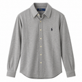 Cămașă Polo Ralph Lauren regular fit / gri / bumbac plin