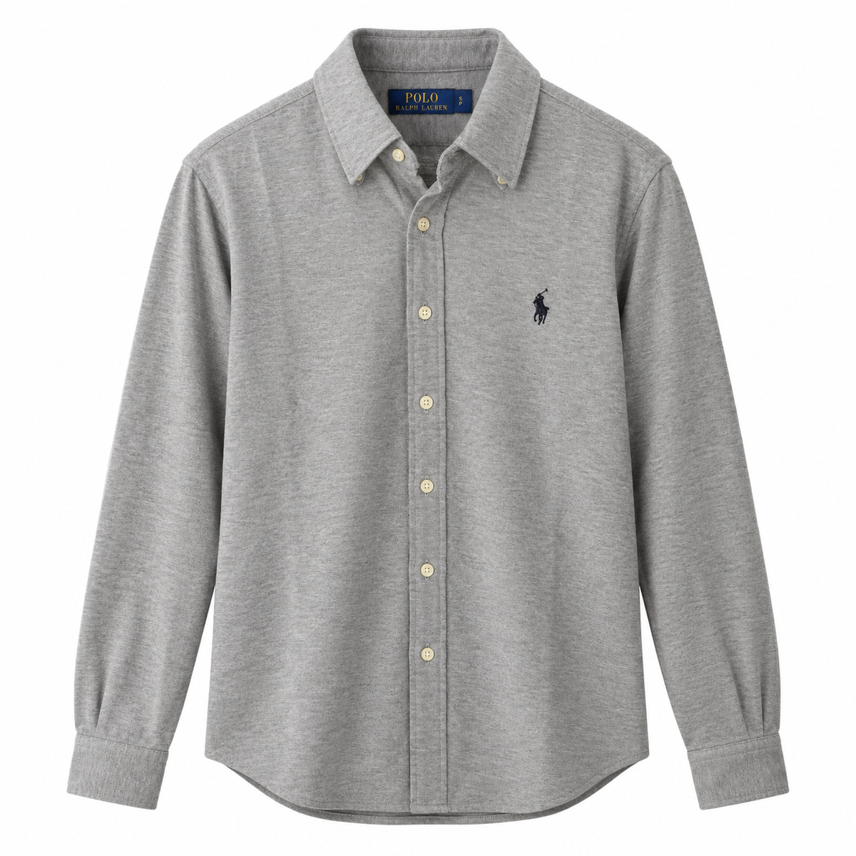 Cămașă Polo Ralph Lauren regular fit / gri / bumbac plin
