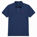 Tricou Polo Ralph Lauren clasic 3 button / custom slim fit / light navy / logo roșu