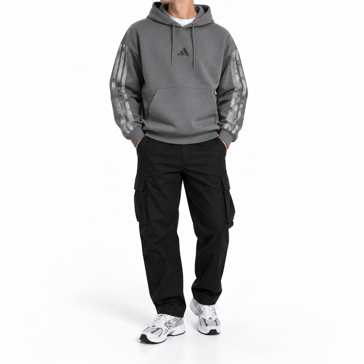 Hanorac Adidas Performance / broderie logo / anthracite-grey