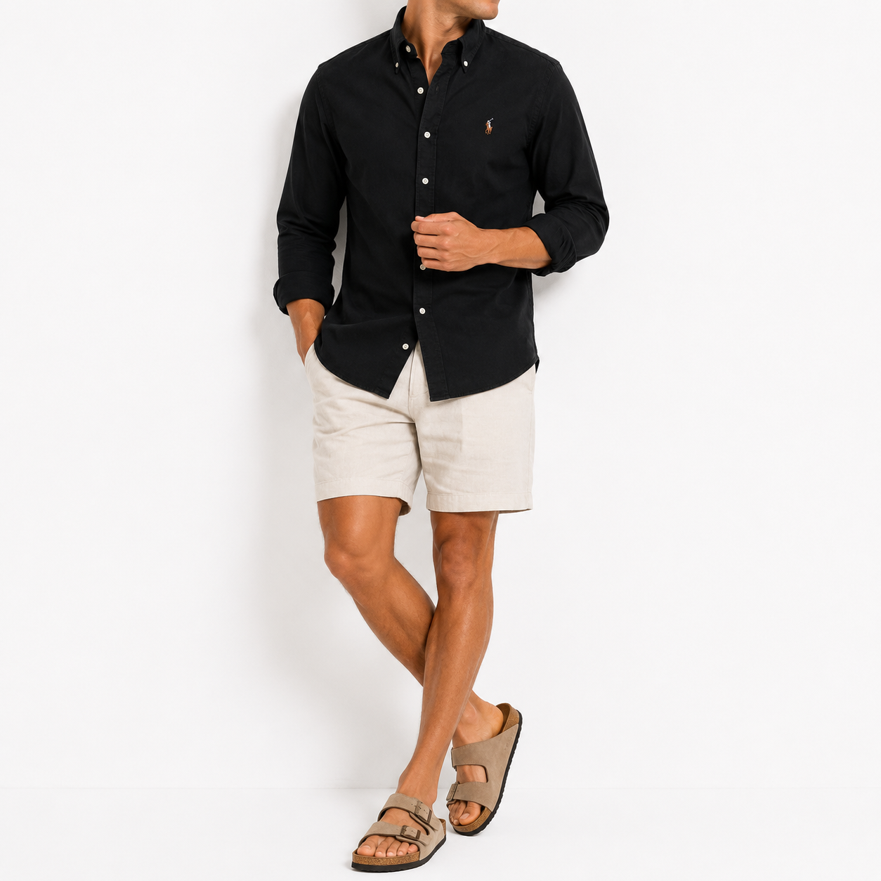 Cămașă Polo Ralph Lauren slim fit / negru
