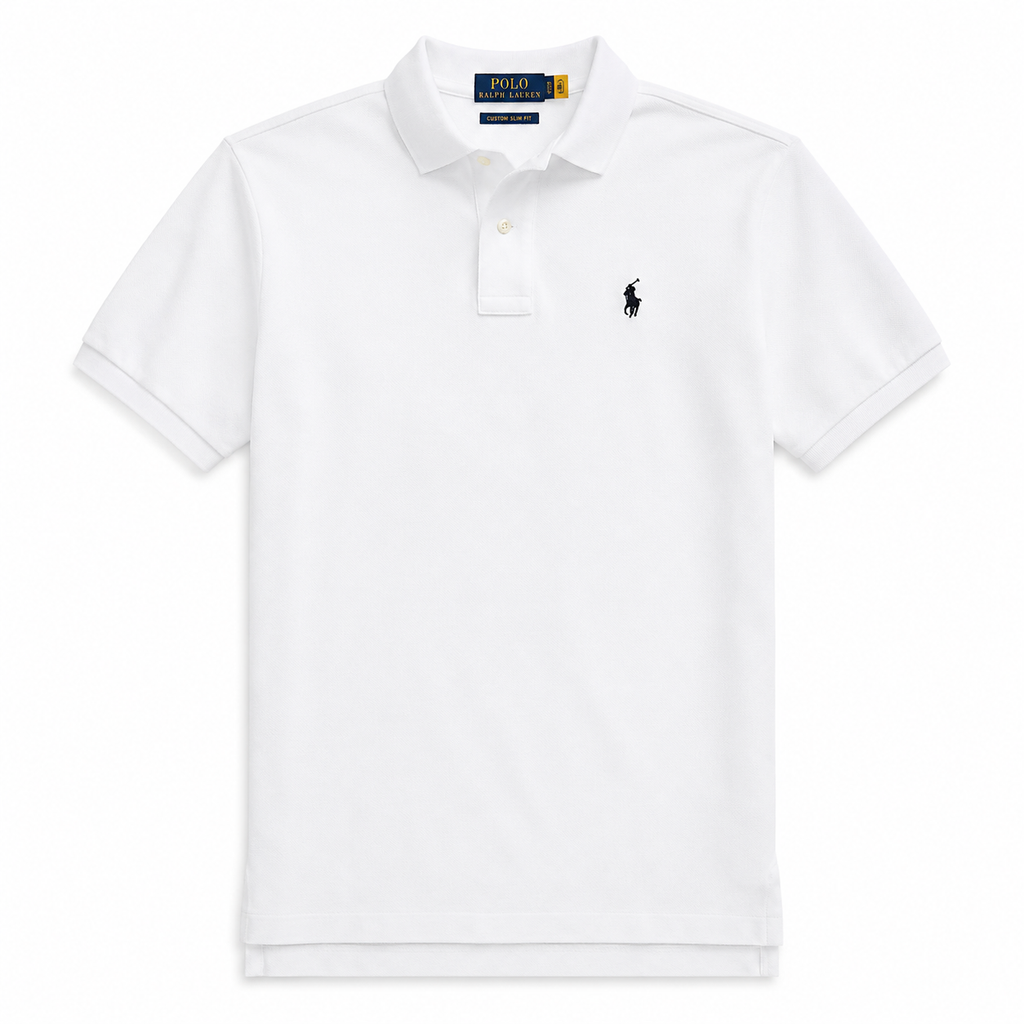 Tricou polo Polo Ralph Lauren clasic / custom slim fit / alb
