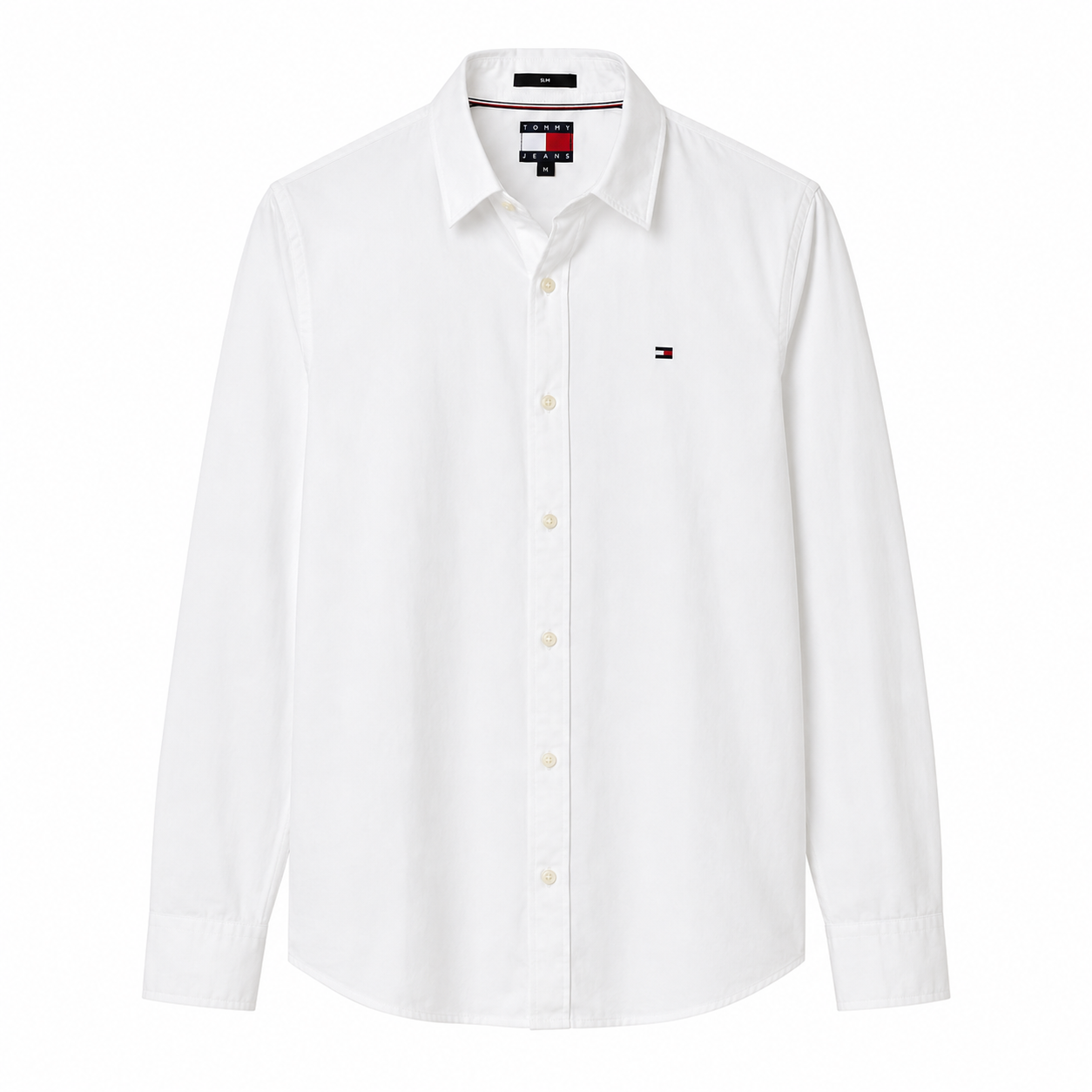 Cămaşă Tommy Jeans slim fit albă