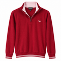 Bluză vintage Emporio Armani / închidere cu fermoar / guler dublu / burgundy