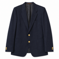 Blazer Yves Saint Laurent / nasturi inscripționați / lână virgină / dark navy / Vintage Designer