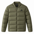 Jacheta Puffer Adidas Performance / logo print / khaki-military green