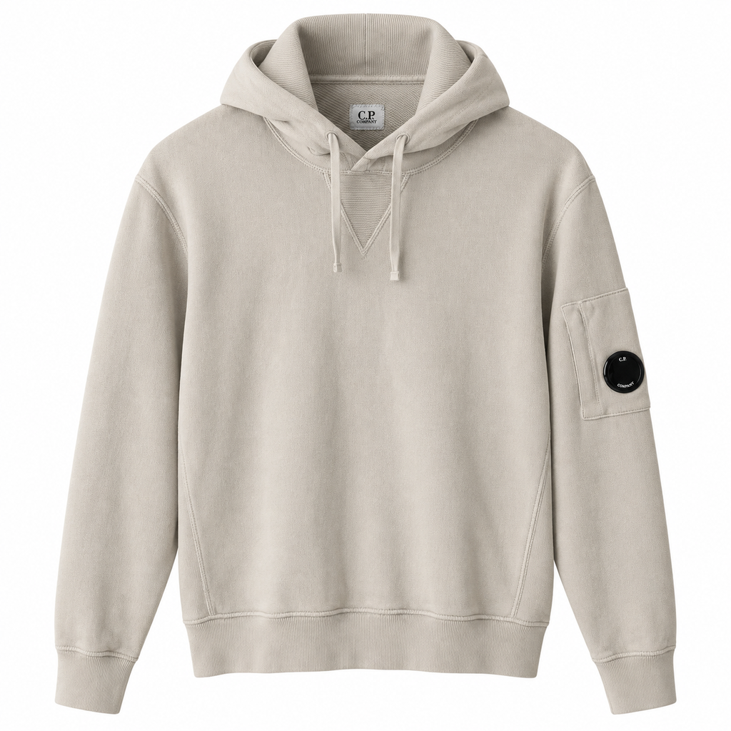 Hanorac C.P. Company / croi relaxat / logo metalic / sleeve pocket