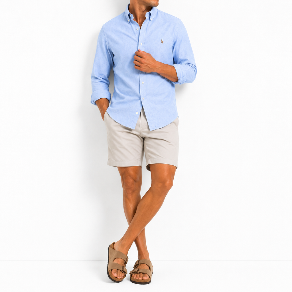 Cămașă Polo Ralph Lauren Oxford Cotton / Slim fit / albastru