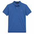 Tricou Polo Ralph Lauren clasic / custom slim fit/ logo multicolor / albastru light