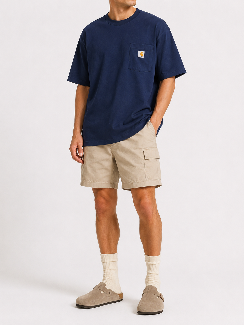 Tricou Carhartt / relaxed fit / albastru