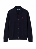 Cardigan premium Polo Ralph Lauren / lână virgină / închidere cu nasturi / dark navy