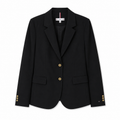 Blazer Tommy Hilfiger lână virgină negru