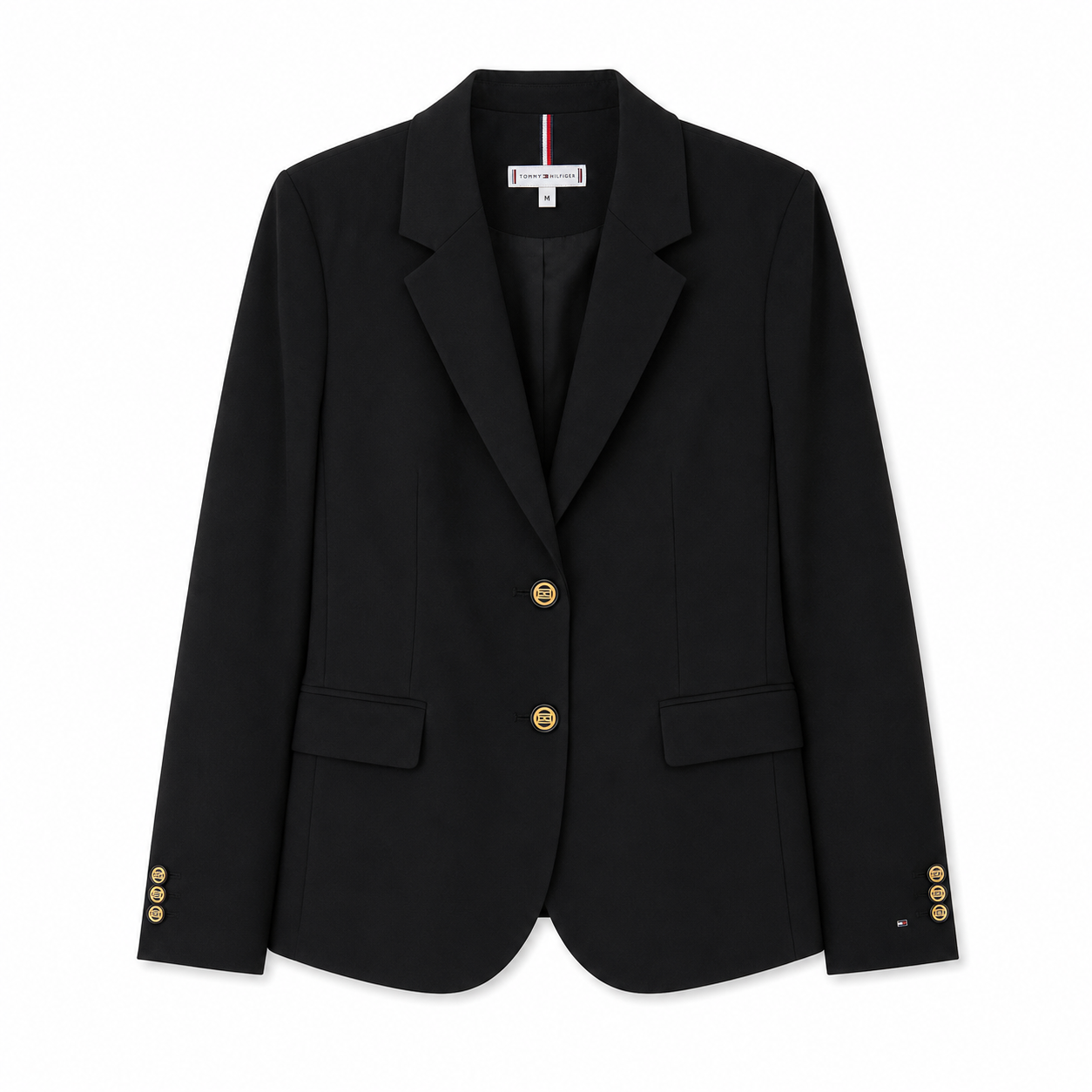 Blazer Tommy Hilfiger lână virgină negru