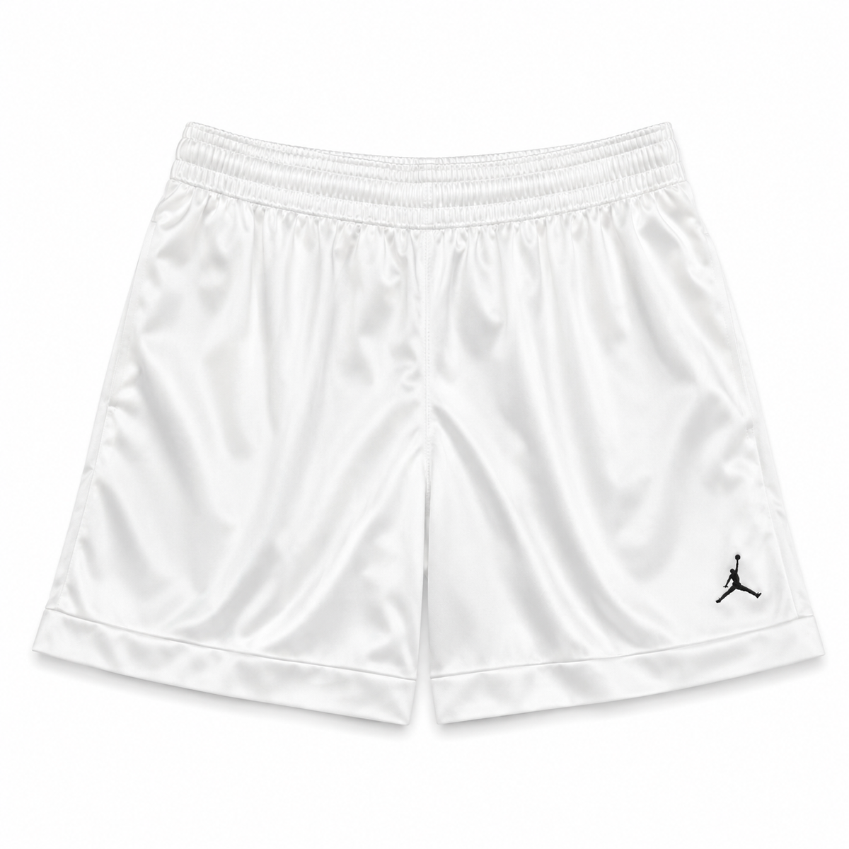 Short Jordan satinat / alb / șnur reglabil ascuns