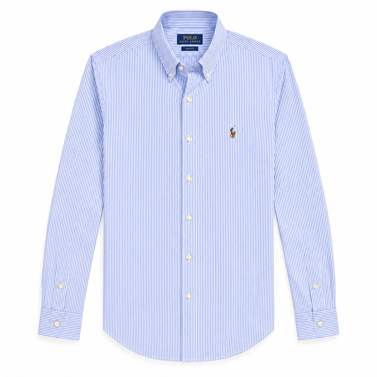 Cămașă Polo Ralph Lauren slim fit / stripped albastru/alb