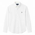 Cămașă Polo Ralph Lauren slim fit / logo albastru / alb / bumbac