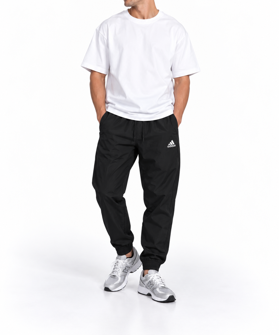 Pantaloni Adidas Originals nylon joggers / logo print / relaxed fit