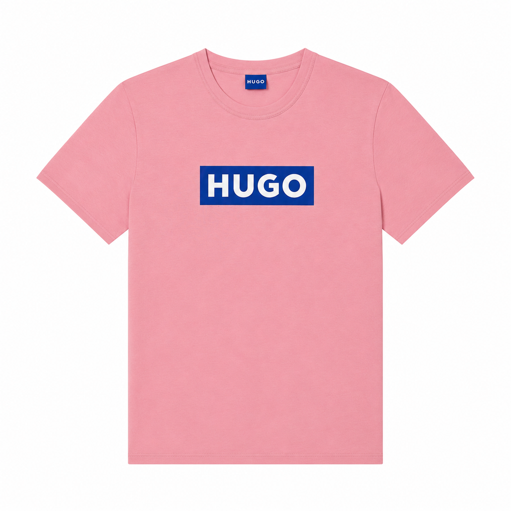 Tricou Hugo / spellout print / roz