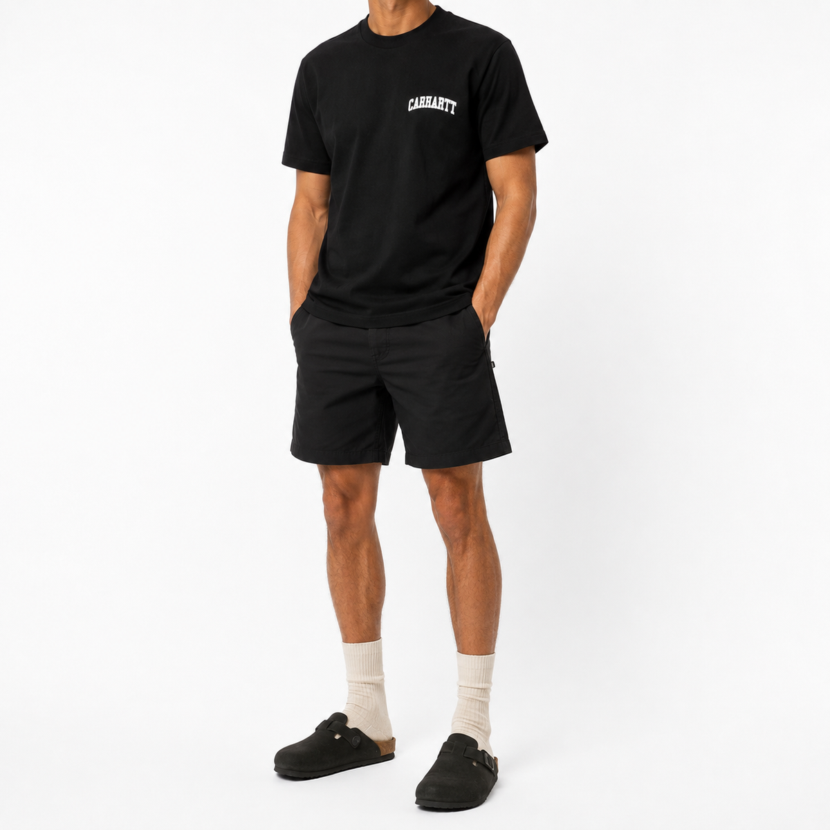 Tricou Carhartt / bumbac / print spell out / negru / croi regular