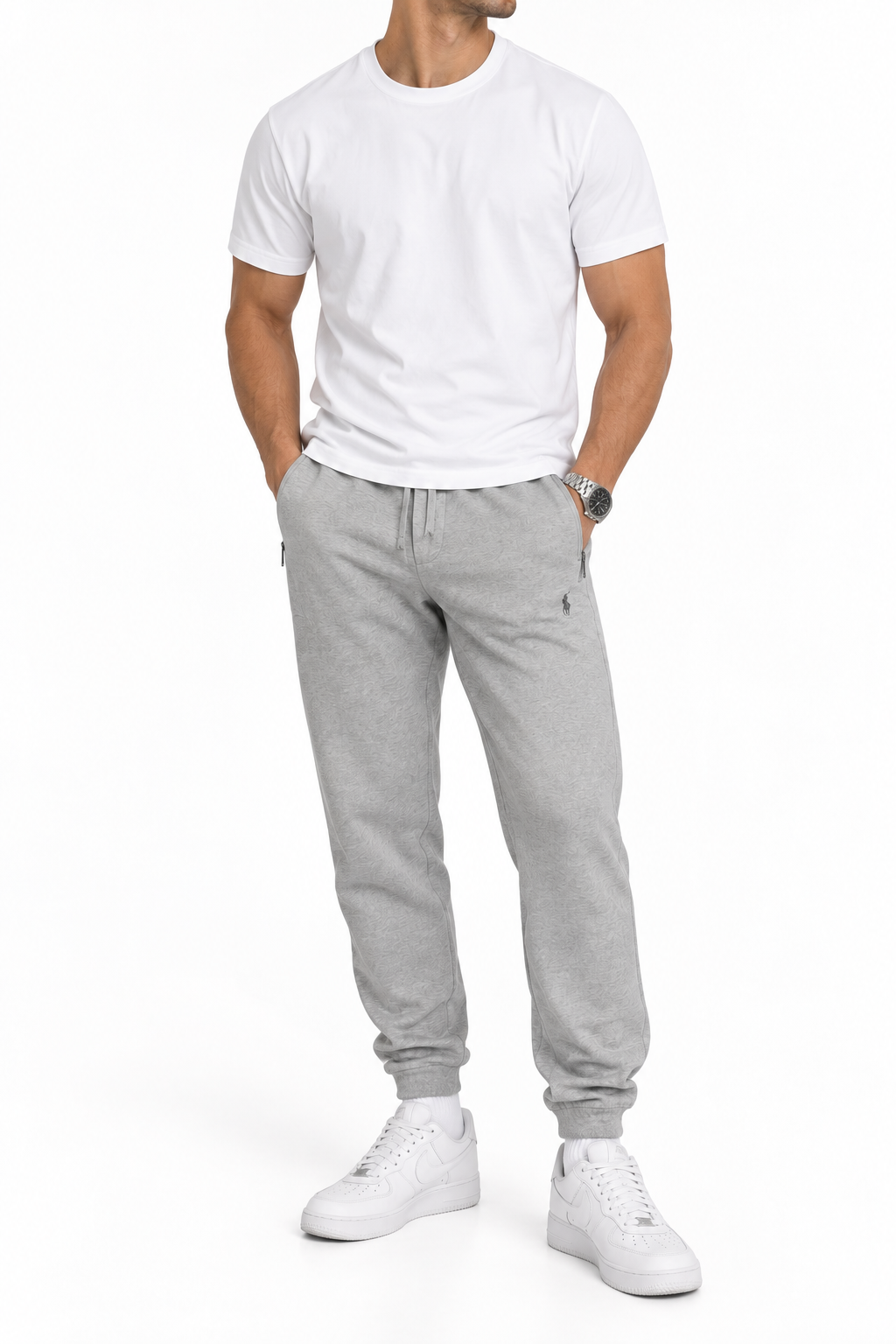 Polo Ralph Lauren Luxury Jersey Jogger Pant / broderie logo / gri