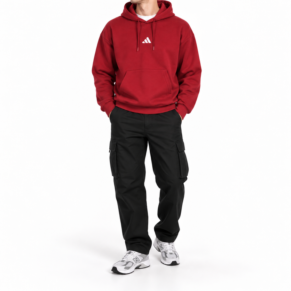 Hanorac Adidas Performance / broderie-logo / burgundy-red