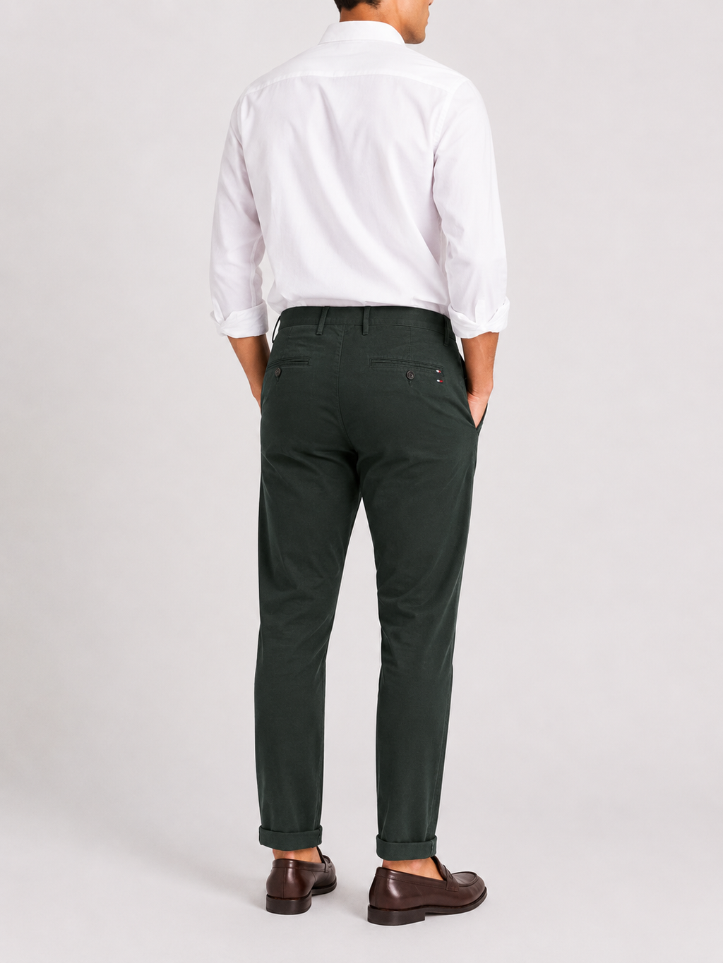 Pantaloni Tommy Hilfiger slim fit bleecker / riverbed green