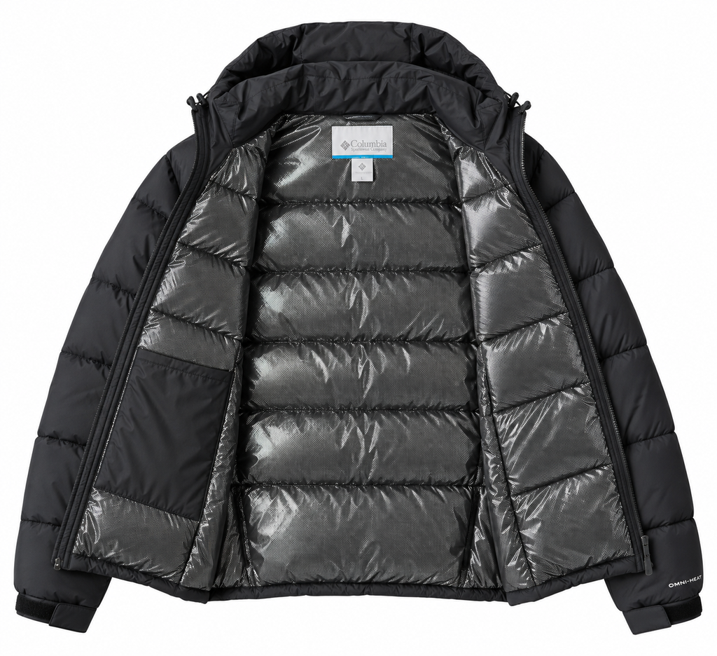 Puffer Columbia / broderie logo / negru  / omni-heat