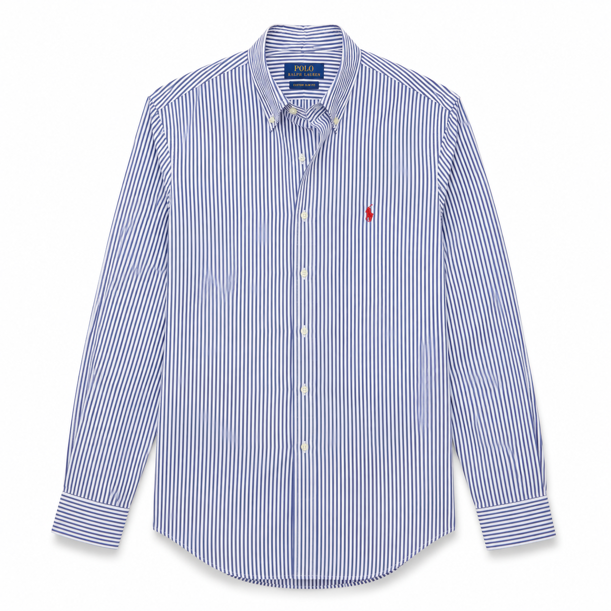 Cămașă Polo Ralph Lauren slim fit / stripped albastru/alb / logo roșu