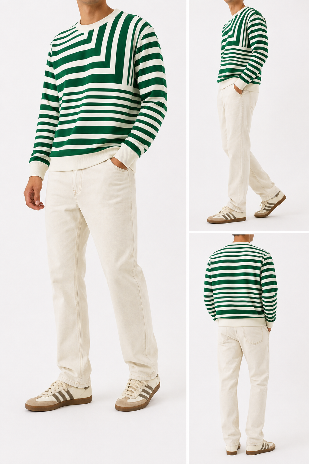 Crewneck premium Scotch & Soda / stripped / green