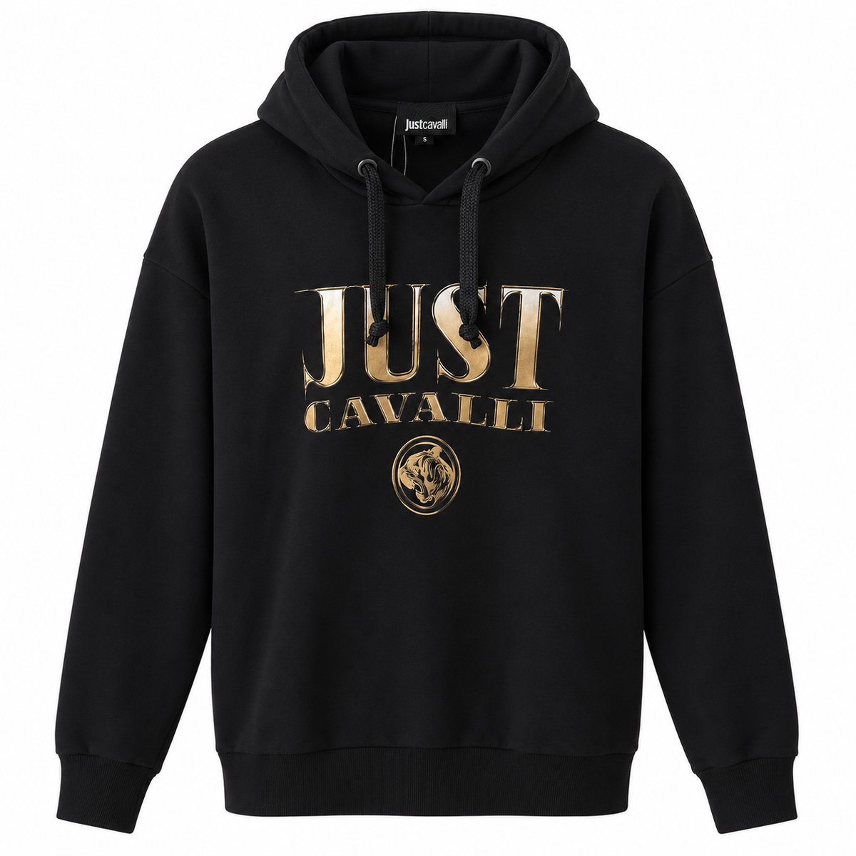 Hanorac Just Cavalli / gama de lux / relaxed fit / logo-print / bumbac
