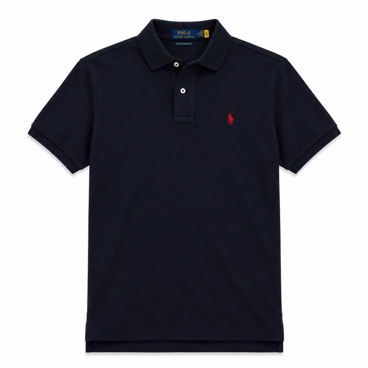 Tricou Polo Ralph Lauren clasic / custom slim fit / dark navy / logo roșu