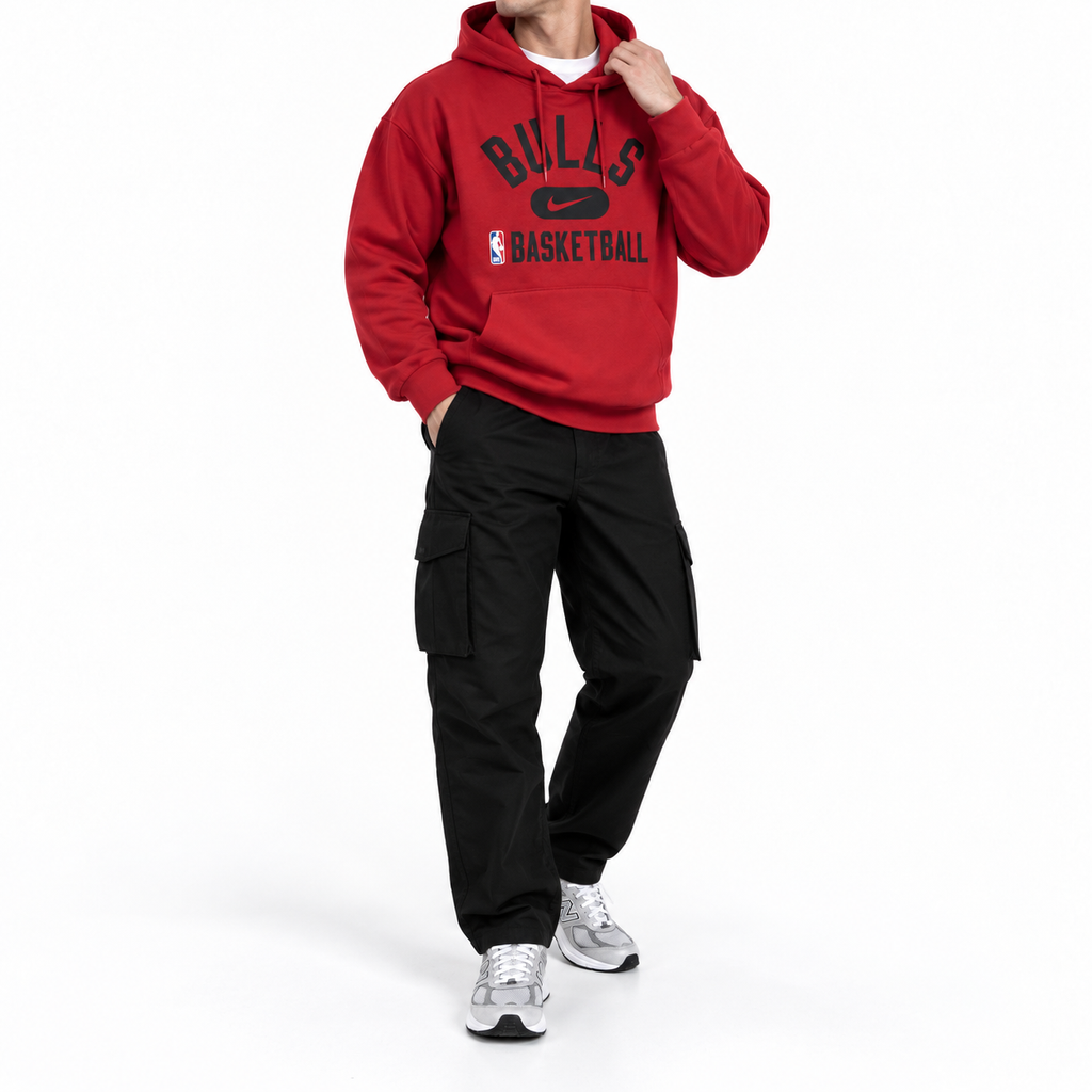 Hanorac Nike x NBA Chicago Bulls / logo-print / fit / roșu