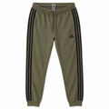 Pantaloni Adidas Performance joggers / broderie logo / relaxed fit / khaki / bumbac