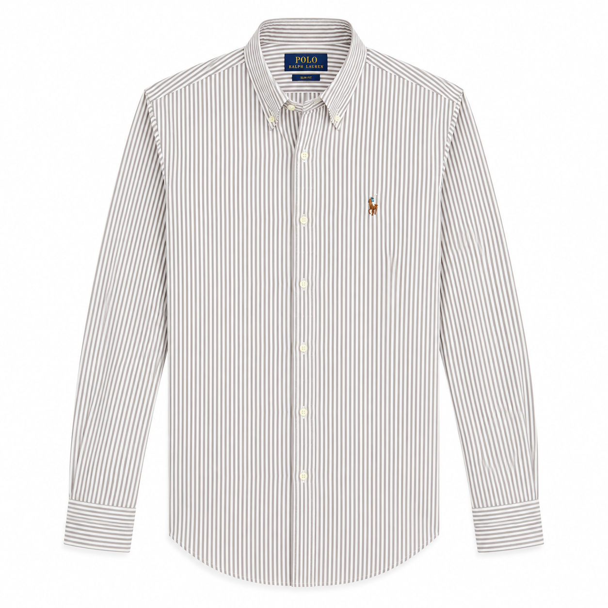 Cămașă Polo Ralph Lauren slim fit / stripped bej/alb