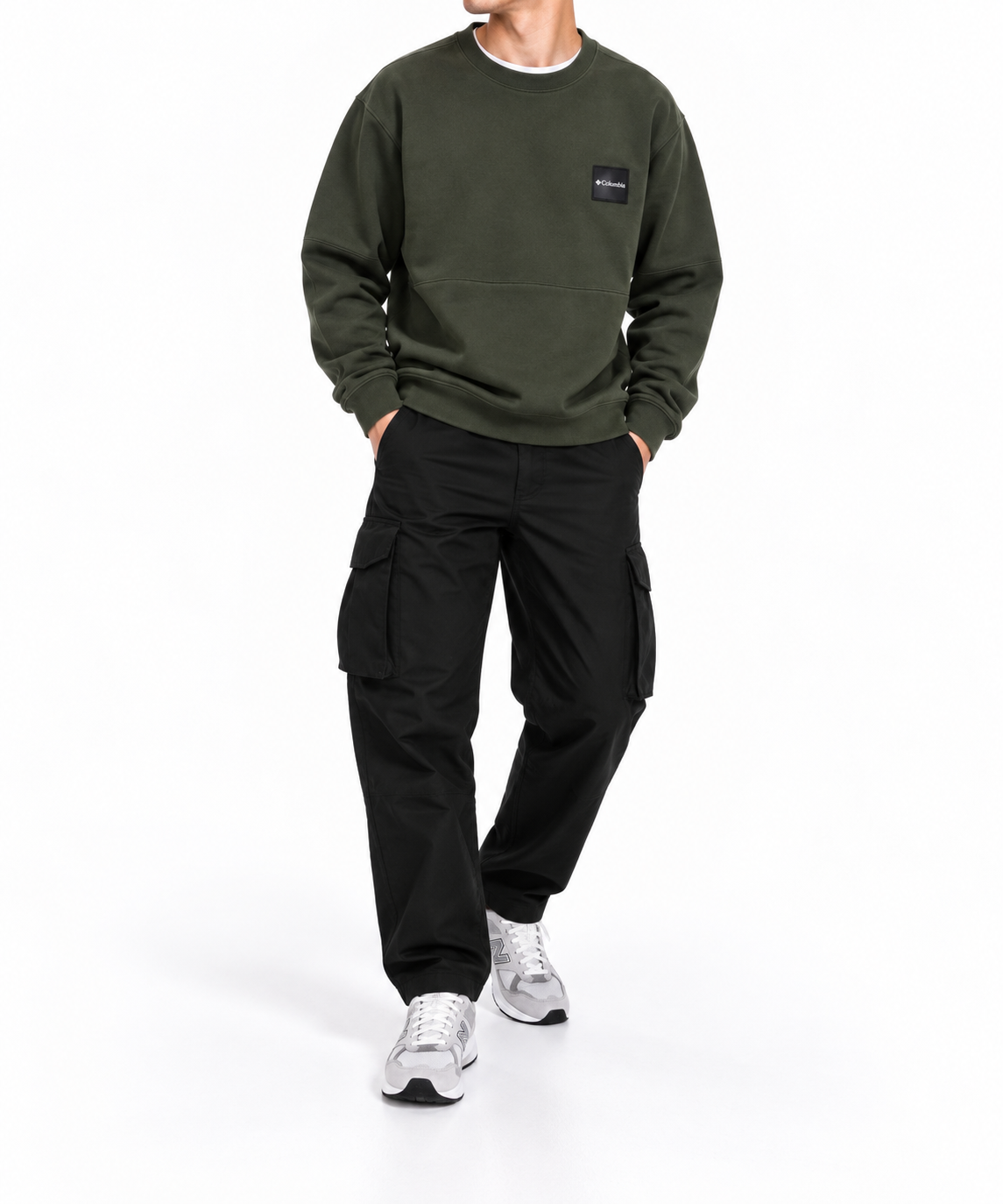 Bluză Columbia / relaxed fit / logo-piept / khaki / bumbac