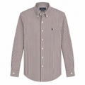 Cămașă Polo Ralph Lauren slim fit / dungi maro/alb