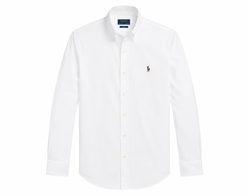 Cămașă Polo Ralph Lauren Custom Slim Fit Albă